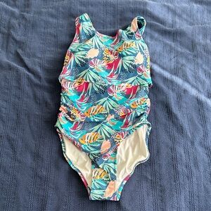 Latched Mama Nursing Swimsuit -Tropical Print One-Piece S